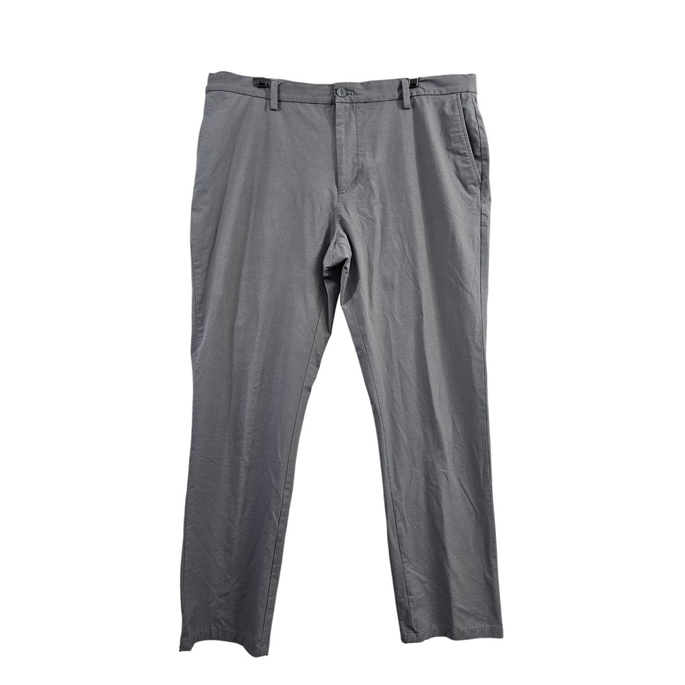 Vineyard Vines On The Go Pant Mens 40x32 Grey Solid Performance Chino Trousers
